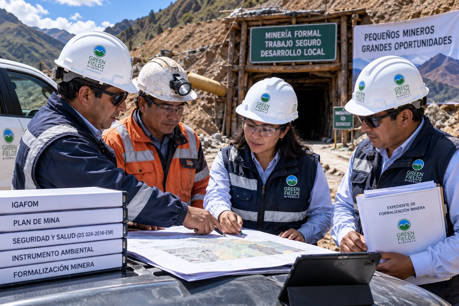 Acompañamiento de Greenfields Minerals a minero en proceso de formalización